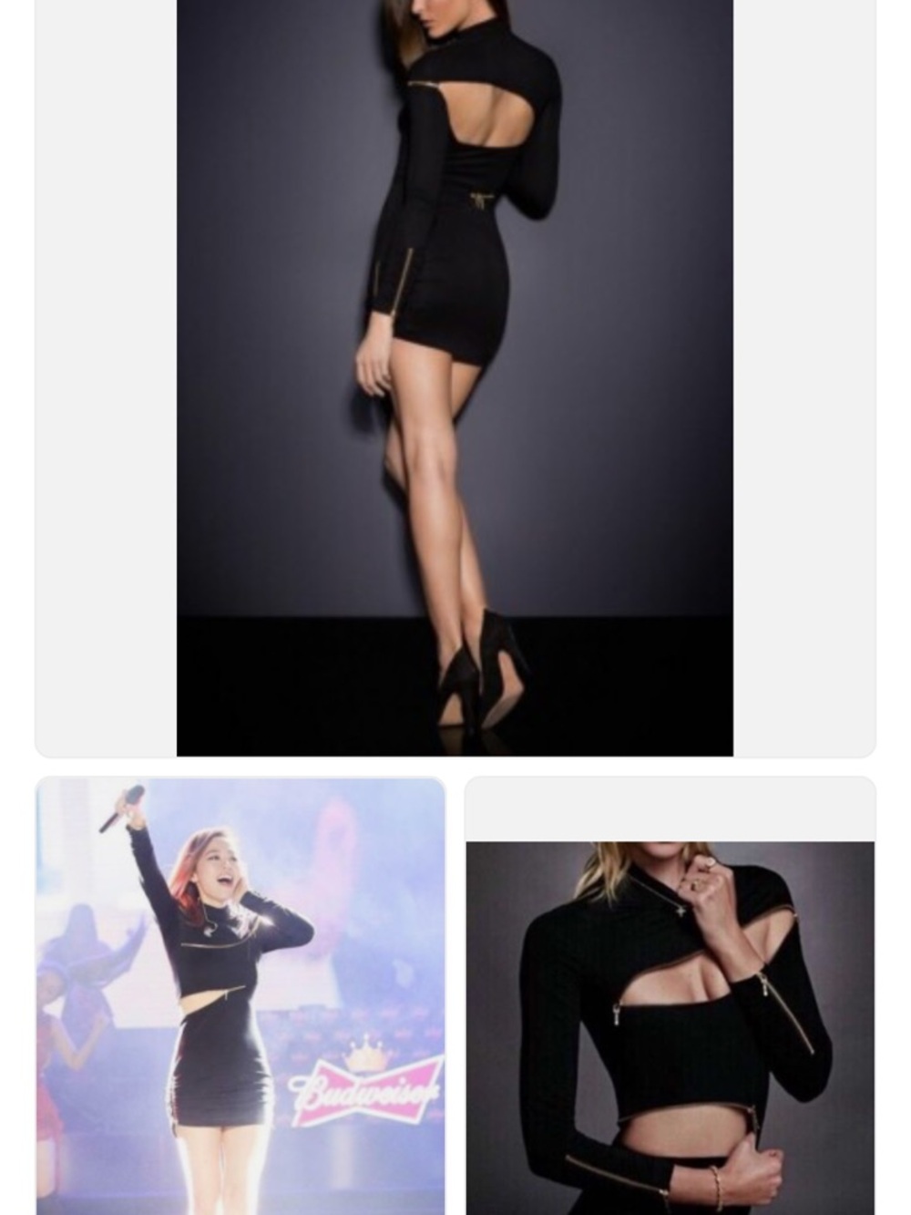 Agent Provocateur Black Dress with Gold Zippers Size 3 Have Two Hole - Picture 9 of 10